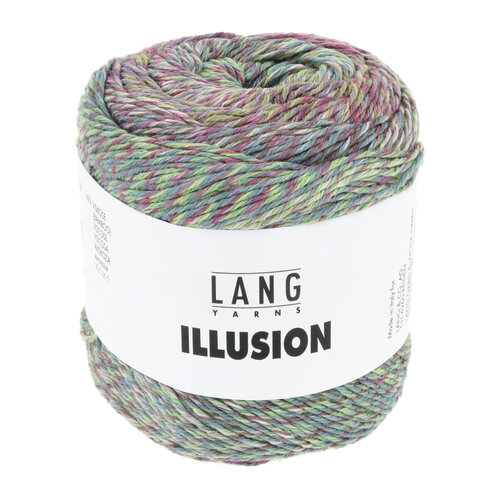Lang Yarns Lang Yarns | Katoen Illusion -  0003 | Fuchsia/Groen/Blauw