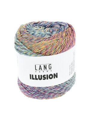 Lang Yarns Lang Yarns | Katoen Illusion -  0002 | Violet/Petrol/Geel/Blauw