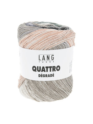 Lang Yarns Lang Yarns | Katoen Quattro DÉGRADÉ - 0020 | Zwart/Grijsgroen/Lila