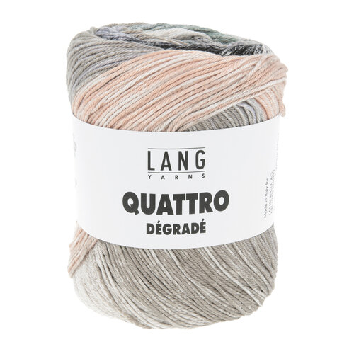 Lang Yarns Lang Yarns | Katoen Quattro DÉGRADÉ - 0020 | Zwart/Grijsgroen/Lila
