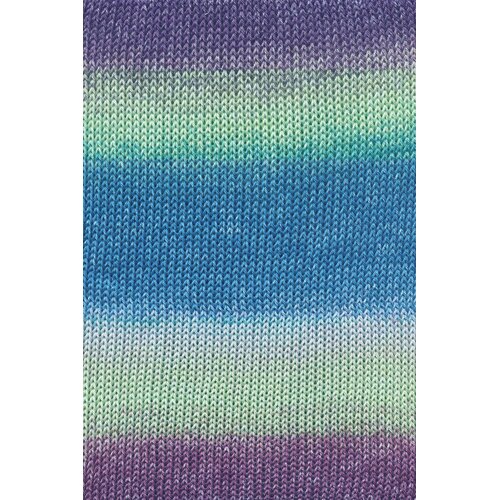 Lang Yarns Lang Yarns | Katoen Quattro DÉGRADÉ - 0019 | Violet/Groen/Blauw