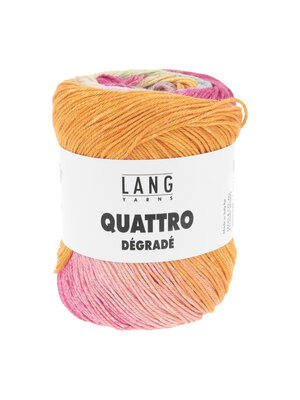 Lang Yarns Lang Yarns | Katoen Quattro DÉGRADÉ - 0018 | Oranje/Blauw/Geel