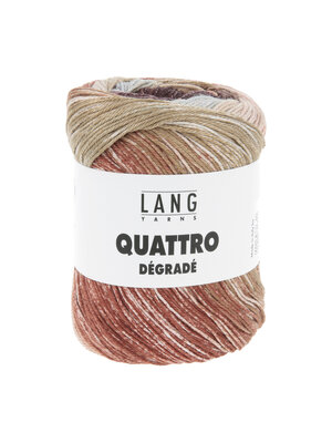 Lang Yarns Lang Yarns | Katoen Quattro DÉGRADÉ - 0017 | Olijfgroen/Bruin/Rood
