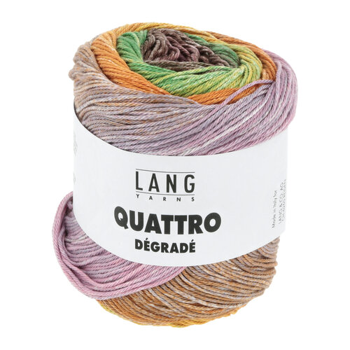 Lang Yarns Lang Yarns | Katoen Quattro DÉGRADÉ - 0014 | Groen/Geel/Bruin