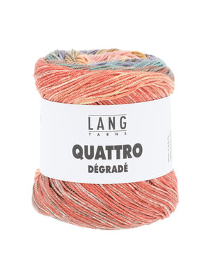 Lang Yarns Lang Yarns | Katoen Quattro DÉGRADÉ - 0013 | Roze/Lila/Oranje