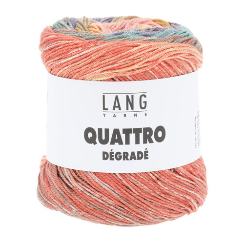 Lang Yarns Lang Yarns | Katoen Quattro DÉGRADÉ - 0013 | Roze/Lila/Oranje