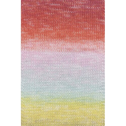 Lang Yarns Lang Yarns | Katoen Quattro DÉGRADÉ - 0012 | Geel/Violet/Turkoois