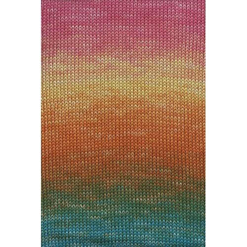 Lang Yarns Lang Yarns | Katoen Quattro DÉGRADÉ - 0006 | Turkoois/Roze/Geel