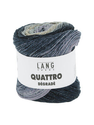 Lang Yarns Lang Yarns | Katoen Quattro DÉGRADÉ - 0004 | Navy/Lila/Salie