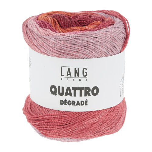Lang Yarns Lang Yarns | Katoen Quattro DÉGRADÉ - 0002 | Fuchsia/Rood/Roze
