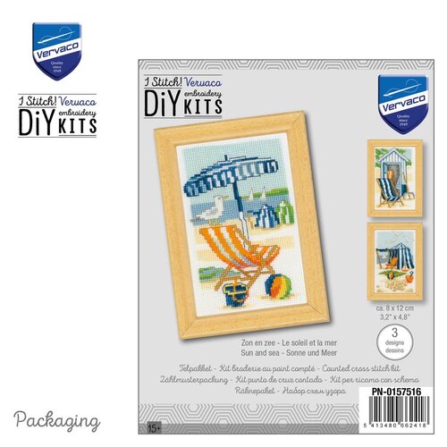 Vervaco Miniatuur kit Zon en Zee - set van 3