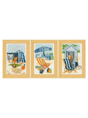 Vervaco Official Miniatuur kit Zon en Zee - set van 3