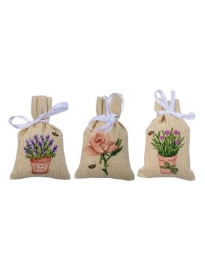 Vervaco Kruidenzakje kit Bloemen - set van 3