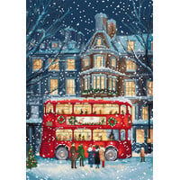 Borduurpakket London Christmas Bus - Leti Stitch