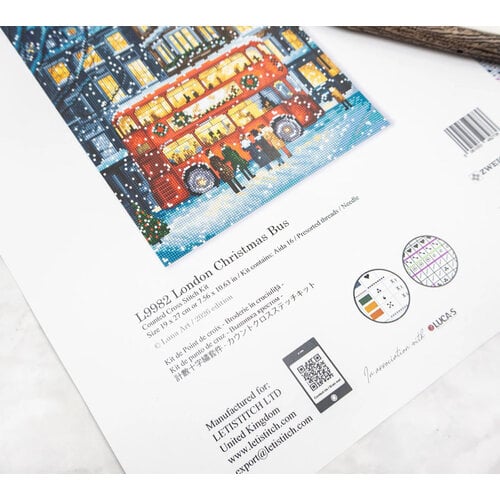 Leti Stitch Borduurpakket London Christmas Bus - Leti Stitch