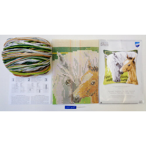 Vervaco Kruissteekkussen kit Wit paard
