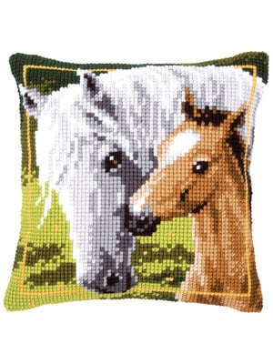 Vervaco Kruissteekkussen kit Wit paard