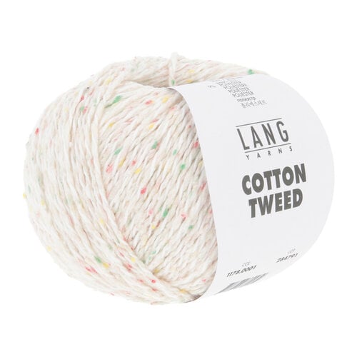 Lang Yarns Lang Yarns | Katoen Cotton Tweed - 0001 | Wit Lang Yarns Lang Yarns | Katoen Cotton Tweed - 0001 | Wit