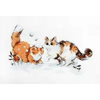 Borduurpakket Winter Kitties - Leti Stitch