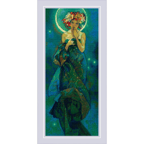 RIOLIS Borduurpakket The Moon after A. Mucha's Artwork - RIOLIS RIOLIS Borduurpakket The Moon after A. Mucha's Artwork - RIOLIS