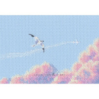Borduurpakket Seagulls in Pink Sky - RTO