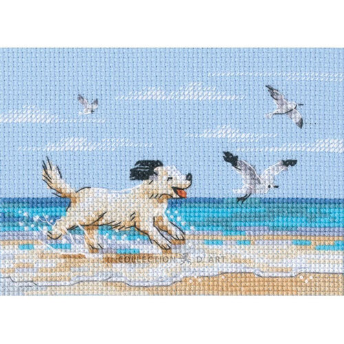 RTO Borduurpakket Dog Running on Beach - RTO RTO Borduurpakket Dog Running on Beach - RTO
