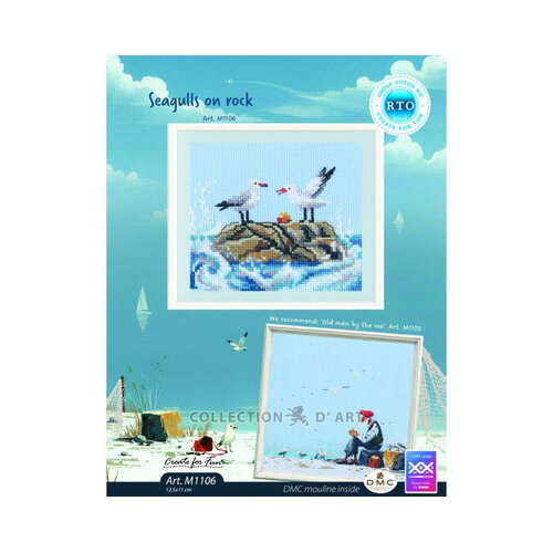RTO Borduurpakket Seagulls on Rock - RTO RTO Borduurpakket Seagulls on Rock - RTO