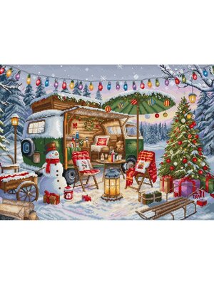Leti Stitch Borduurpakket Christmas Trailer - Leti Stitch