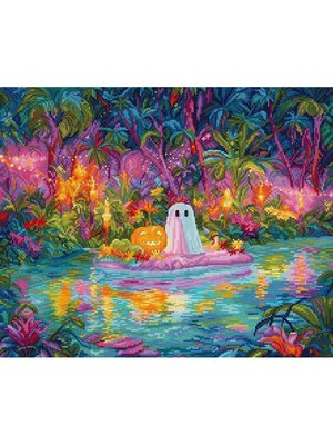 Leti Stitch Borduurpakket Glow Ghost Cove - Leti Stitch