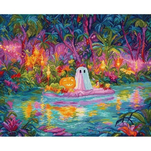 Leti Stitch Borduurpakket Glow Ghost Cove - Leti Stitch