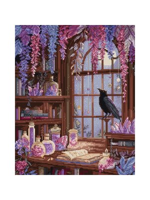 Leti Stitch Borduurpakket Raven’s Library - Leti Stitch
