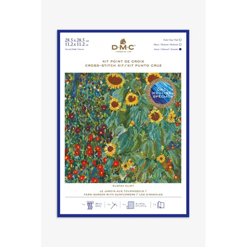DMC DMC Kruissteekpakket Museum Collectie - Gustav Klimt - Farm garden with sunflowers DMC DMC Kruissteekpakket Museum Collectie - Gustav Klimt - Farm garden with sunflowers