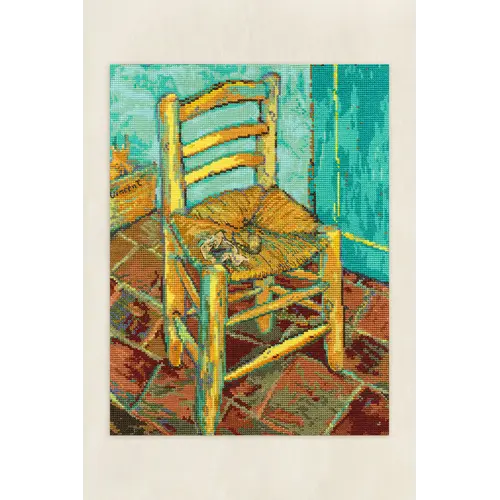 DMC DMC Kruissteekpakket Van Gogh's Chair - Museum collectie DMC DMC Kruissteekpakket Van Gogh's Chair - Museum collectie