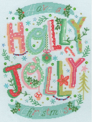 Bothy Threads Borduurpakket Hilary Yafai - Holly Jolly Christmas - Bothy Threads Bothy Threads Borduurpakket Hilary Yafai - Holly Jolly Christmas - Bothy Threads