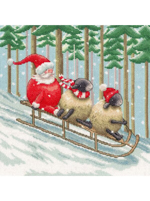 Bothy Threads Borduurpakket Lucy Pittaway - Santa's Sled Squad - Bothy Threads Bothy Threads Borduurpakket Lucy Pittaway - Santa's Sled Squad - Bothy Threads