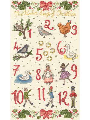 Bothy Threads Borduurpakket Love Lucy Illustrations - Five Gold Rings - Bothy Threads Bothy Threads Borduurpakket Love Lucy Illustrations - Five Gold Rings - Bothy Threads