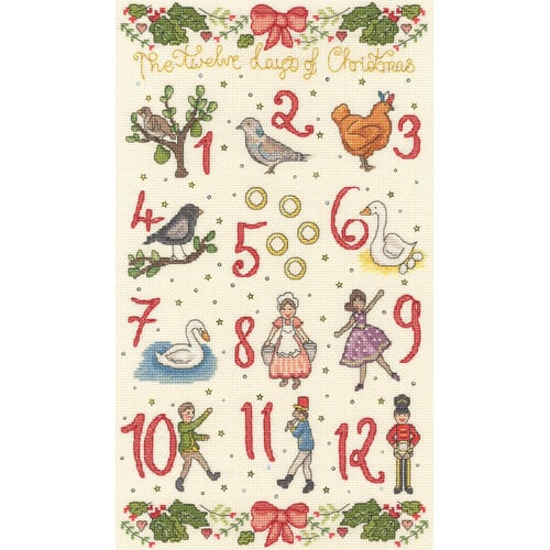 Bothy Threads Borduurpakket Love Lucy Illustrations - Five Gold Rings - Bothy Threads Bothy Threads Borduurpakket Love Lucy Illustrations - Five Gold Rings - Bothy Threads
