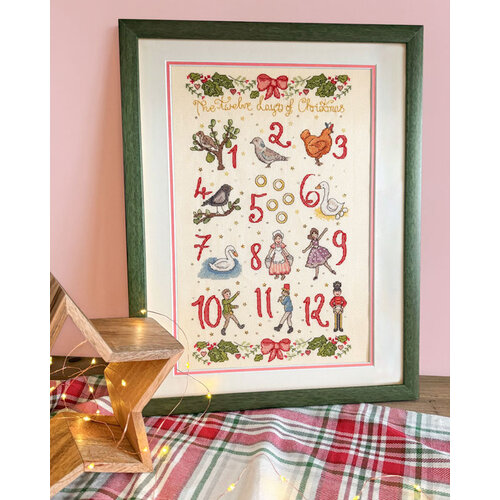 Bothy Threads Borduurpakket Love Lucy Illustrations - Five Gold Rings - Bothy Threads Bothy Threads Borduurpakket Love Lucy Illustrations - Five Gold Rings - Bothy Threads