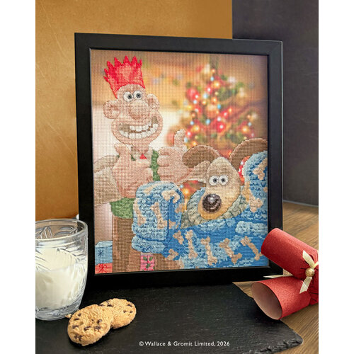 Bothy Threads Borduurpakket Wallace & Gromit - Happy Holidays Old Pooch! - Bothy Threads Bothy Threads Borduurpakket Wallace & Gromit - Happy Holidays Old Pooch! - Bothy Threads