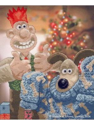 Bothy Threads Borduurpakket Wallace & Gromit - Happy Holidays Old Pooch! - Bothy Threads Bothy Threads Borduurpakket Wallace & Gromit - Happy Holidays Old Pooch! - Bothy Threads