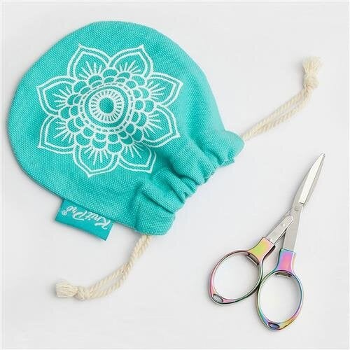 KnitPro KnitPro Opvouwbare Schaar 9,6 cm - Blauw/Groen KnitPro KnitPro Opvouwbare Schaar 9,6 cm - Blauw/Groen