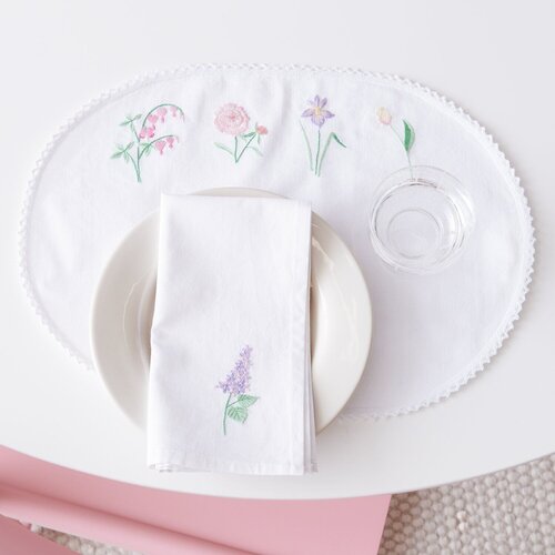 Rico Design Vrij Borduren Borduurpakket - Stick & Stitch Kit Bloemen XL
