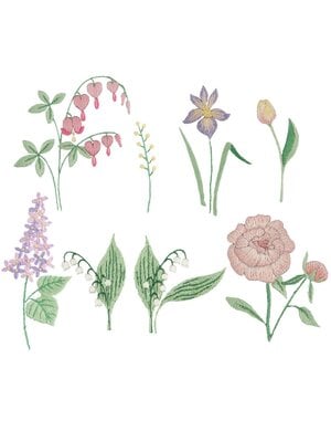 Rico Design Vrij Borduren Borduurpakket - Stick & Stitch Kit Bloemen XL