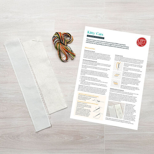 The Crafty Kit Company Borduurpakket Bookmark Kitty Cats - The Crafty Kit Company