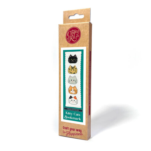 The Crafty Kit Company Borduurpakket Bookmark Kitty Cats - The Crafty Kit Company