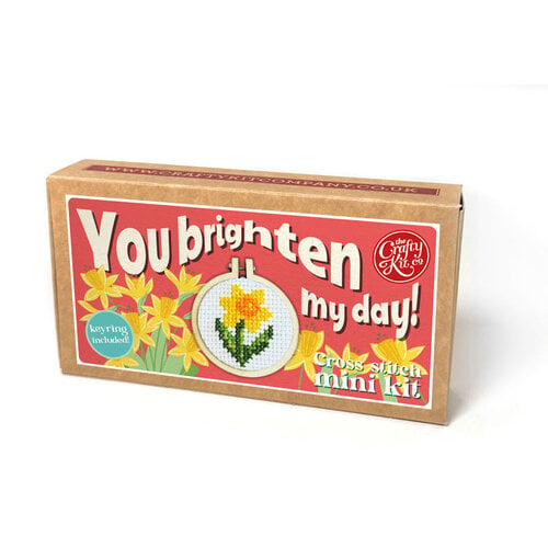 The Crafty Kit Company Borduurpakket Matchbox You Brighten my Day - The Crafty Kit Company