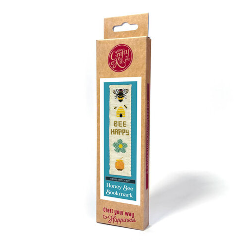 The Crafty Kit Company Borduurpakket Bookmark Honey Bee - The Crafty Kit Company