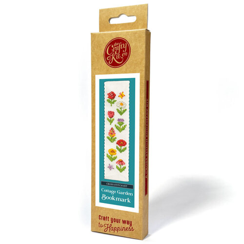 The Crafty Kit Company Borduurpakket Bookmark Cottage Garden - The Crafty Kit Company