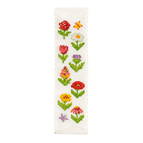 The Crafty Kit Company Borduurpakket Bookmark Cottage Garden - The Crafty Kit Company