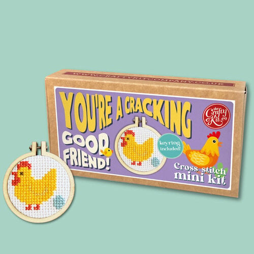 The Crafty Kit Company Borduurpakket Matchbox You're a Cracking Good Friend - The Crafty Kit Company
